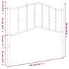 vidaXL Metal Replace Headboard Black 100 cm