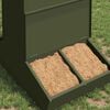 vidaXL Pig Feeder Olive Green 82 x 51 x 91.5 cm Cold-Rolled Steel