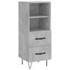 vidaXL Highboard Concrete Grey 34.5x34x180 cm Engineered Wood