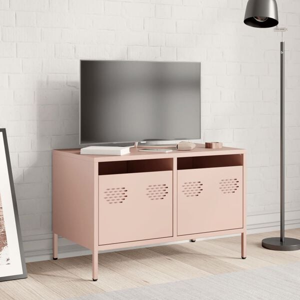 vidaXL TV Cabinet Pink 68x39x43.5 cm Cold-rolled Steel