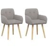 vidaXL Dining Chairs 2 pcs Boucl&eacute; Light Grey 59 x 56.5 x 85 cm