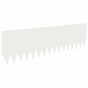 vidaXL Lawn Edging 20 pcs 103 x 30 cm Steel White