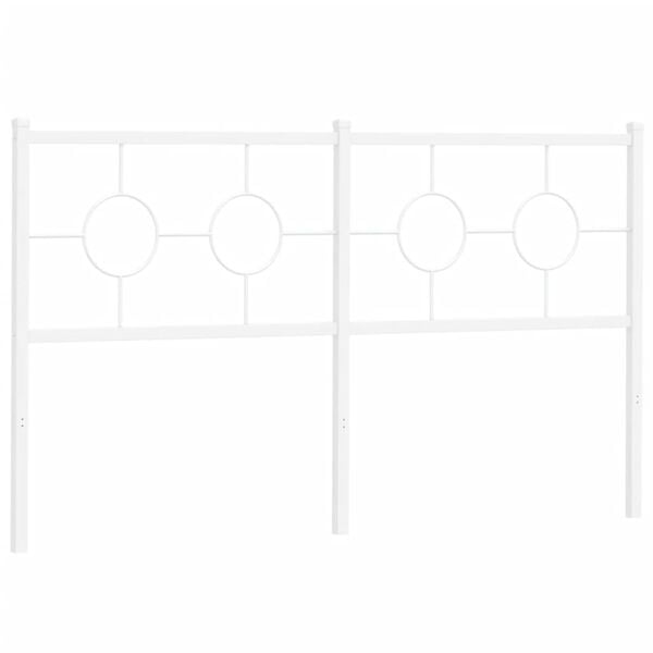 vidaXL Metal Replace Headboard White 150 cm