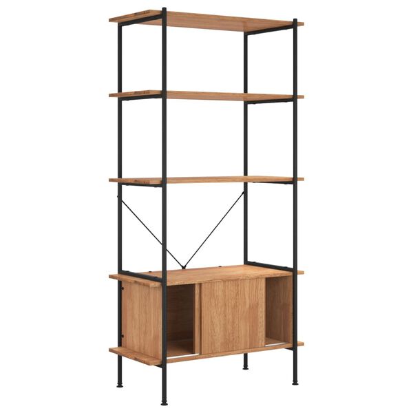 vidaXL 5-Tier Shelving Unit with Cabinet 80x40x163 cm Steel and Engineered Wood