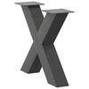 vidaXL Coffee Table Legs X-Shaped 2 pcs Anthracite 50x(42-43) cm Steel