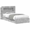 vidaXL Bed Frame with Storage with Drawer Concrete Grey 75 x 190 cm