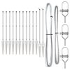 vidaXL Fence Post 13 pcs Silver Steel