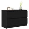 vidaXL TV Cabinet Black 80x35x54 cm Engineered Wood