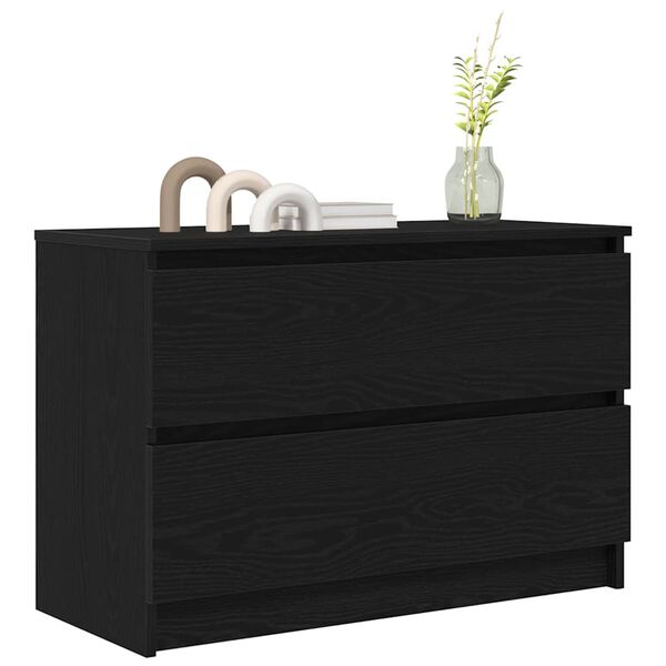 vidaXL TV Cabinet Black 80x35x54 cm Engineered Wood