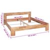 vidaXL Bed Frame without Mattress Solid Oak Wood 160x200 cm