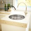 Round Sink Stainless Steel 43cm With Drain