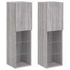 vidaXL 2 Piece TV Cabinet Set with LED Lights Grey Sonoma 30,5x30x102 cm