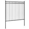 vidaXL Garden Fence Assen Steel 1.7x1.5 m Black