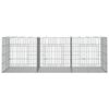 vidaXL 3-Panel Rabbit Cage 163x79x54 cm Galvanised Iron