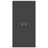 vidaXL Storage Cabinet 2 pcs Black 90 x 40 x 180 cm Cold-Rolled Steel
