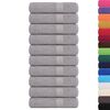 vidaXL Shower Towels "FROGN" 10 pcs Grey 70x140 cm 360 gsm