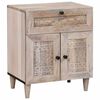 vidaXL Bedside Cabinet Beige 50 x 33 x 60 cm Solid Acacia wood