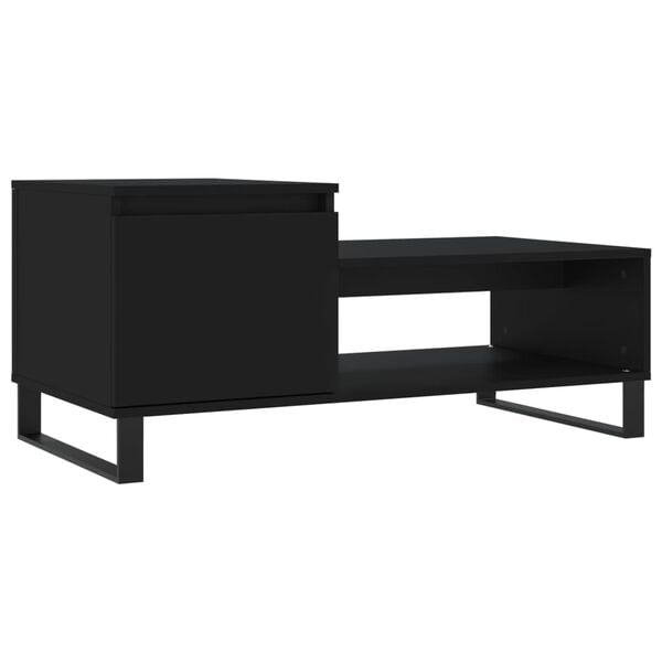 vidaXL Coffee Table Black 100x50x45 cm Engineered Wood