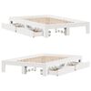 vidaXL Bed Frame without Mattress White 135x190 cm Double Solid Wood Pine