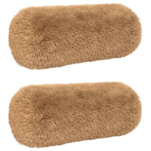 vidaXL Cushion with Pillow HEERLEN 2 pcs Taupe PV Fleece