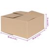 vidaXL Folding Box 50 pcs Natural 30 x 30 x 15 cm Cardboard