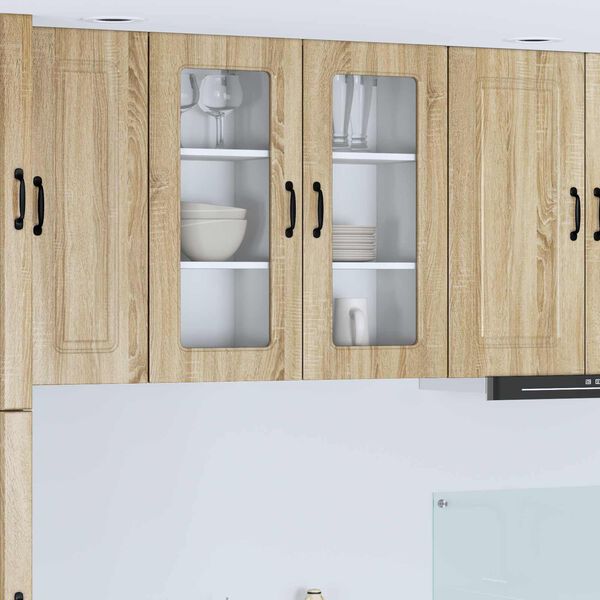 vidaXL Kitchen Cabinet Kalmar 2 pcs Sonoma Oak 40 x 31 x 80 cm