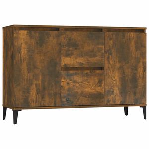 vidaXL Sideboard Smoked Oak 102x35x70 cm Engineered Wood