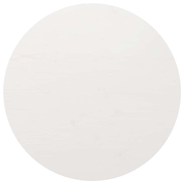 vidaXL Table Top Round White &Oslash;80x3 cm Solid Wood Pine
