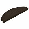 vidaXL Stair Mats Self-adhesive 30 pcs 65x21x4 cm Dark Brown Half Round Large