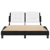 vidaXL Bed Frame without Mattress "Zadar" Black and White 120x200 cm Faux Leather