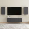 vidaXL TV Cabinets 2 pcs Grey 30.5x30x60 cm Engineered Wood