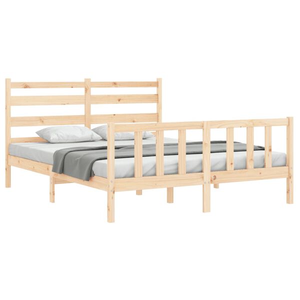 vidaXL Bed Frame without Mattress 160x200 cm Solid Wood Pine