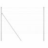 vidaXL Ground Fix Welded Wire Fence 50 x 1.5 m Galvanised Steel Silver