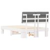 vidaXL Bed Frame with Upholstered Headboard Light Grey 120 x 190 cm