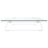 vidaXL Monitor Stand White 80x35x8 cm Tempered Glass and Metal