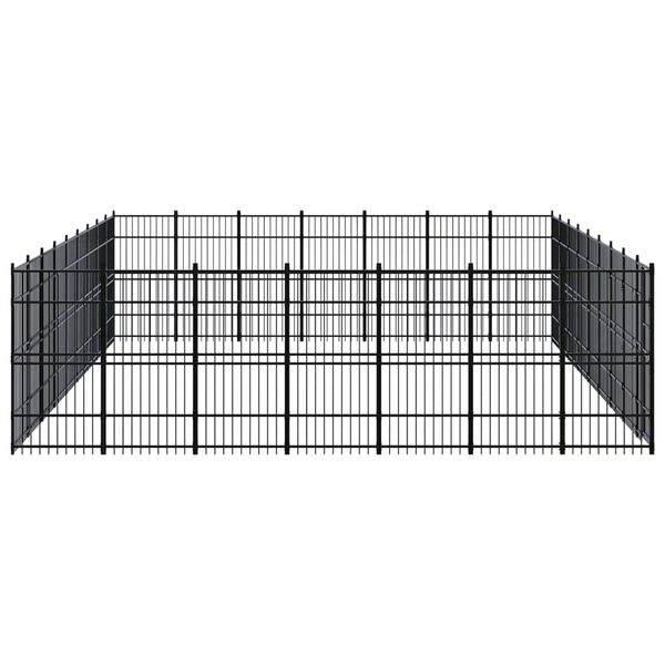 vidaXL Outdoor Dog Kennel Steel 58.06 m&sup2;