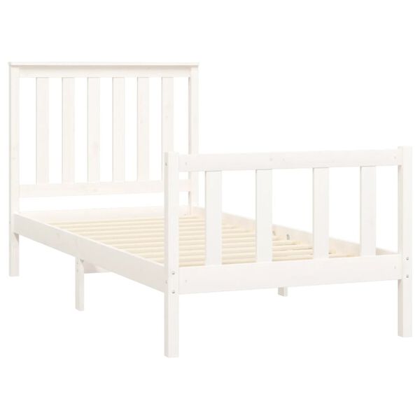 vidaXL Bed Frame without Mattress White 90x200 cm Solid Wood Pine