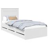 vidaXL Bed Frame with Drawer White 100 x 200 cm Engineer Wood
