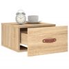 vidaXL Wall-mounted Bedside Cabinet Sonoma Oak 35x35x20 cm