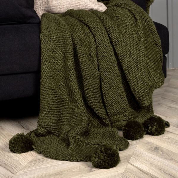 Venture Home Blanket Anny 170x130 cm Acrylic Moss Green