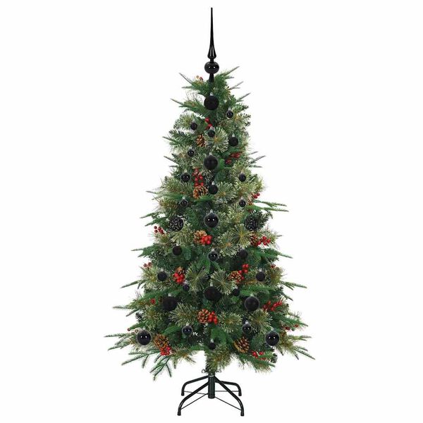vidaXL Artificial Hinged Christmas Tree Green 120 cm PE and PVC