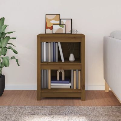 vidaXL Book Cabinet Honey Brown 50x35x68 cm Solid Wood Pine