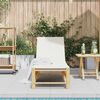 vidaXL Sun Lounger with Cushions 55x199x30 cm Bamboo
