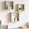 vidaXL Wall Cube Shelves 3 pcs Sonoma Oak
