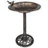vidaXL Garden Bird Bath Bronze Plastic