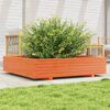 vidaXL Garden Planter Wax Brown 110x110x26.5 cm Solid Wood Pine