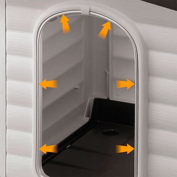 Ferplast Doghouse Villa 90 Grey 88x72x65 cm 87255099