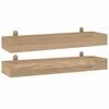 vidaXL Wall Shelves 2 pcs 60x15x4 cm Solid Wood Teak