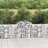 vidaXL Arched Gabion Baskets 40 pcs 200x30x80/100 cm Galvanised Iron