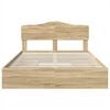 vidaXL Storage Bed with Drawer Sonoma Oak 150 x 200 cm Engineered Wood